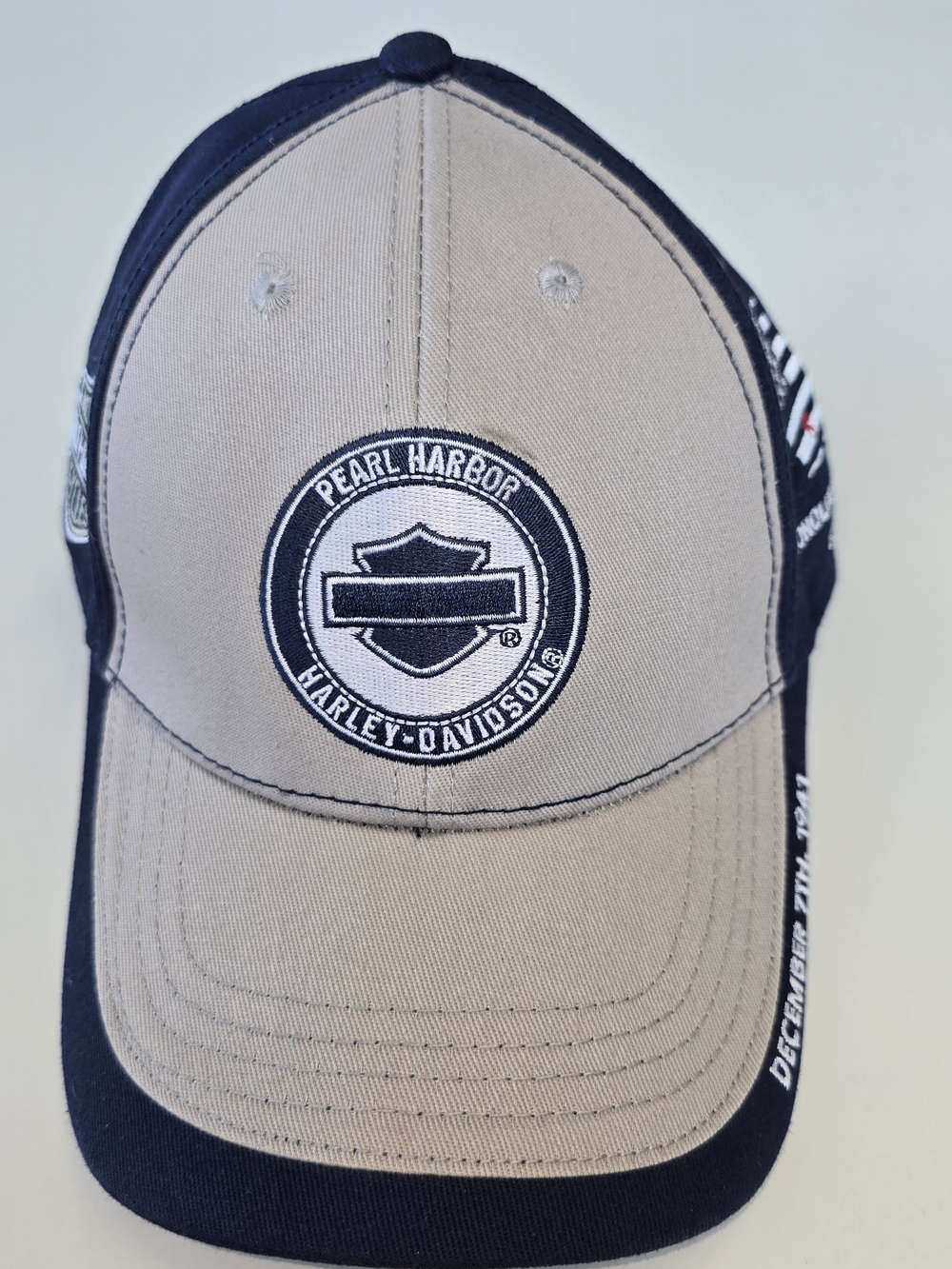 Harley-Davidson Pearl Harbor Honolulu Hawaii Adjustable Baseball Cap Hat USA OS